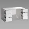 2.03.06.040.1 КАСТОР стол письменный 6 ящиков 151х65 RU белый