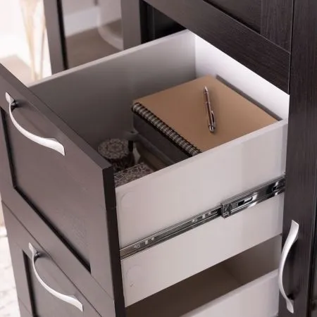 2.02.03.400.5 СИРИУС тумба 2 двери со стеклом и 4 ящика 117х123 Дуб Венге RU