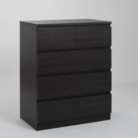 Комод МАЛЬТА высокий с пятью выдвижными ящиками, цвет Дуб Венге