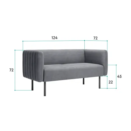 РИО Диван прямой мятный