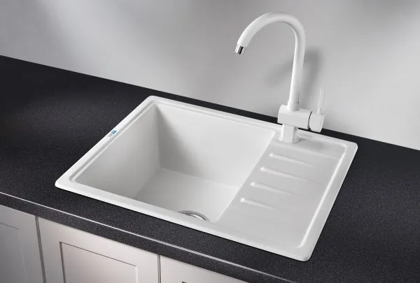 5803, БЕЛЫЙ, кухонная мойка, СтандАРТ кварц