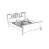 2.08.04.070.14 САГА кровать двойная 160х200 белая/ясень