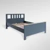 2.08.04.060.16 САГА кровать двойная 140х200 темно-бирюзовая/ясень
