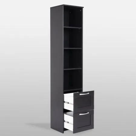 2.02.07.140.5 СИРИУС стеллаж 2 ящика 39х190 Дуб Венге RU