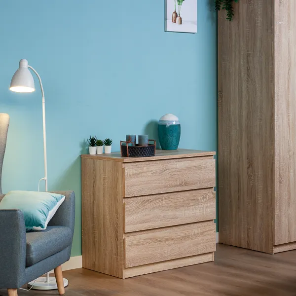 2.05.02.040.3 МАЛЬТА комод 3 ящика 80х76 сонома RU