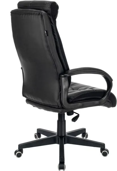 Кресло руководителя Бюрократ CH-824 черный экокожа крестов. пластик
