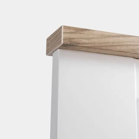 2.08.04.070.14 САГА кровать двойная 160х200 белая/ясень