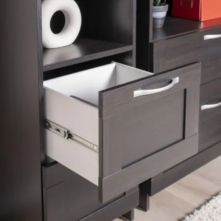 2.02.07.140.5 СИРИУС стеллаж 2 ящика 39х190 Дуб Венге RU