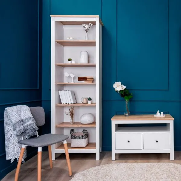 2.08.07.110.14 САГА стеллаж 70 белый/ясень RU