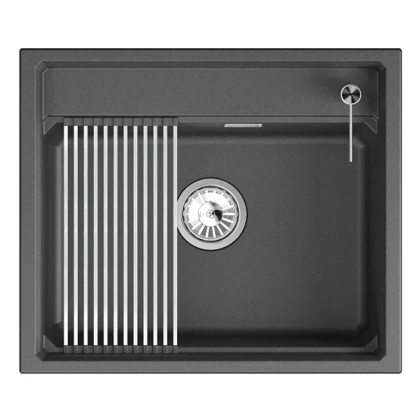 KS-6003i, ЧЁРНЫЙ, кухонная мойка, кварц