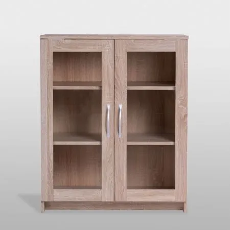 2.02.03.360.3 СИРИУС тумба 2 двери со стеклом 78х95 сонома RU