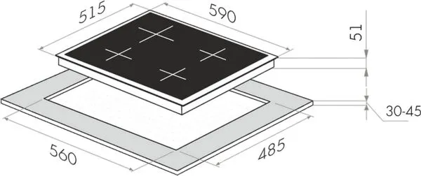 Газовая варочная панель MAUNFELD EGHE.64.33CB2\G Черный