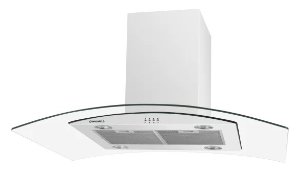 Кухонная вытяжка MAUNFELD Ancona PlusA Glass Isla 90 Белый