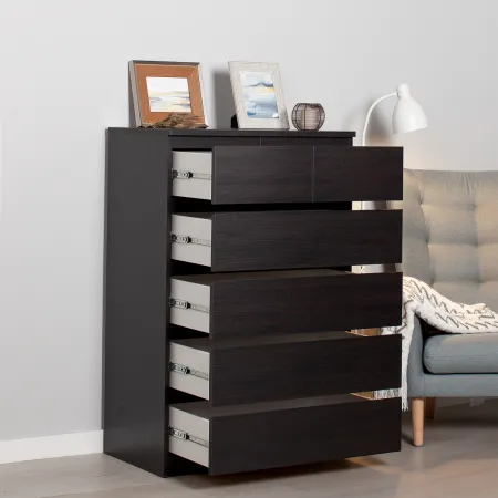 Комод МАЛЬТА высокий с шестью выдвижными ящиками, цвет Дуб Венге