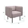 РИО Кресло тканевое розовое
