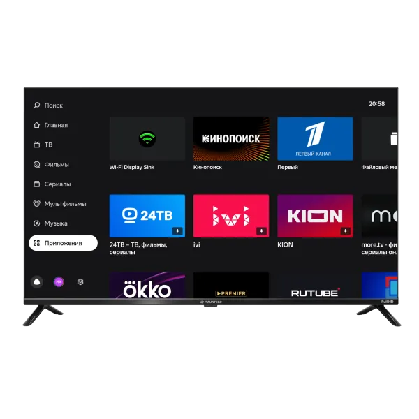 43" Телевизор MAUNFELD MLT43FSX02, Full HD, Яндекс TV