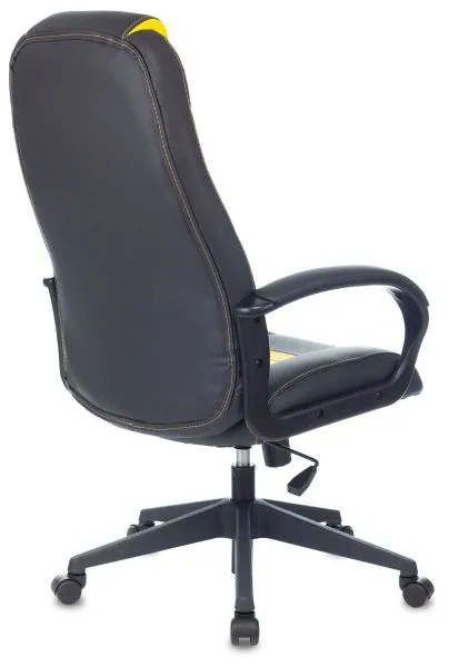 Кресло игровое Zombie 8 черный/желтый экокожа крестов. пластик