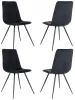 Стул для дома Бюрократ CH-K1_4 комплект 4шт черный Holland 75 металл черный на ножках (CH-K1_1/HL75_4)