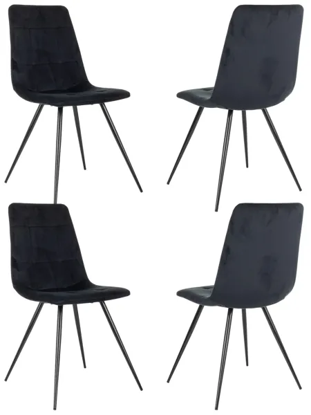 Стул для дома Бюрократ CH-K1_4 комплект 4шт черный Holland 75 металл черный на ножках (CH-K1_1/HL75_4)