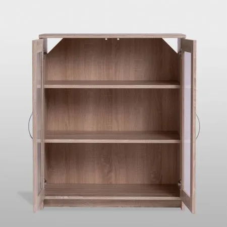 2.02.03.360.3 СИРИУС тумба 2 двери со стеклом 78х95 сонома RU