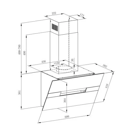 Кухонная вытяжка MAUNFELD Mersey 60 Белый