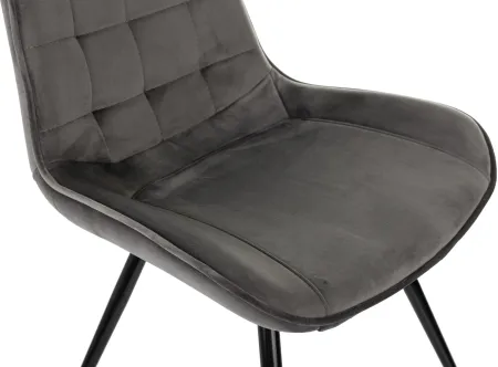 Стул для дома Бюрократ CH-K2_4 комплект 4шт т.серый Holland 18 металл черный на ножках (CH-K2_1/HL18_4)