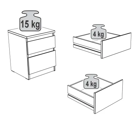 2.03.03.050.3 КАСТОР тумба 2 ящика RU сонома