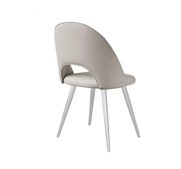 Стул DikLine 383 поворотный B03 BEIGE, ножки белые