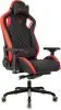 Кресло игровое Knight Titan черный/красный ромбик экокожа с подголов. крестов. металл