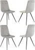 Стул для дома Бюрократ CH-K1_4 комплект 4шт св.серый Holland 09 металл черный на ножках (CH-K1_1/HL09_4)