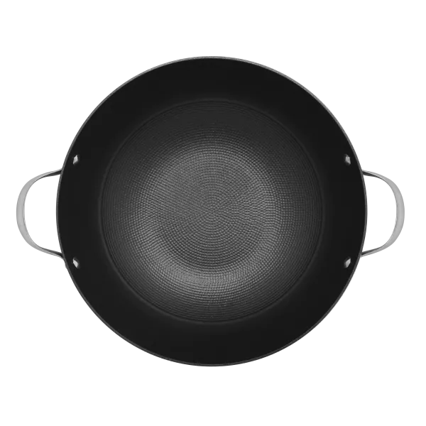 Сковорода-вок MAUNFELD HOWARD MWP32LCL15 из облегченного чугуна со стеклянной крышкой, 32 см Графитовый