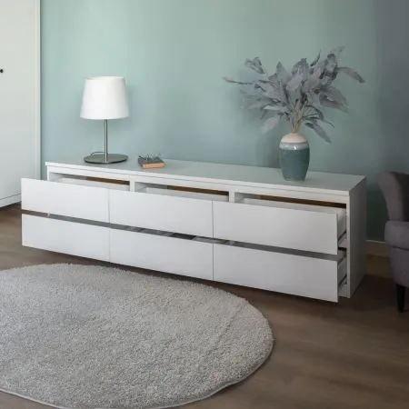 2.03.03.110.1 КАСТОР тумба 6 ящиков RU белая