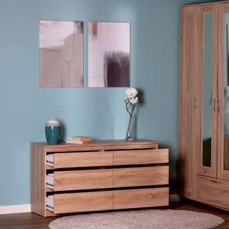 2.03.02.080.3 КАСТОР комод 6 ящиков RU сонома