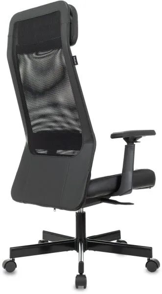 Кресло руководителя Бюрократ T-995 черный TW-01 экокожа/сетка с подголов. крестов. металл черный