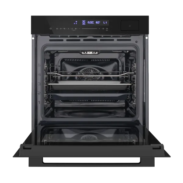 Шкаф духовой электрический с паром MAUNFELD MEOR7216STFB Черный/черная фурнитура