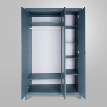 2.08.01.040.6 САГА шкаф 3 двери с зеркалом темно-бирюзовый