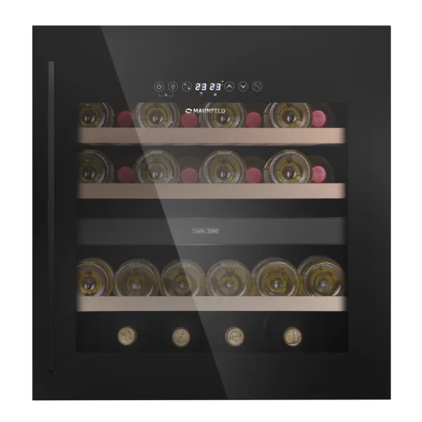 Винный шкаф встраиваемый MAUNFELD MBWC-92DM36 Черный