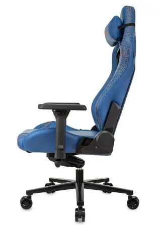Кресло игровое Knight Craft Dragon синий экокожа крестов. металл