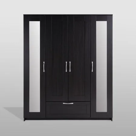 2.02.01.042.5 СИРИУС шкаф комбинированный "4 двери и 1 ящик Дуб Венге RU (с 2 зеркалами)"