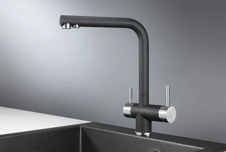 2305, ЧЕРНЫЙ, СМЕСИТЕЛЬ КУХОННЫЙ