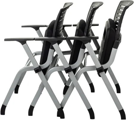 Стул Бюрократ X-Click черный на ножках металл серый