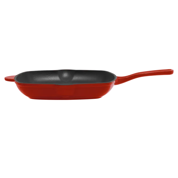 Сковорода-гриль MAUNFELD DEVON MGP27CE16R из эмалированного чугуна, 27х27 см Красный