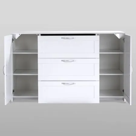 2.02.03.290.1 СИРИУС тумба 2 двери и 3 ящика 156х95 белая RU