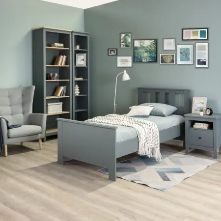 2.08.04.050.6 САГА кровать одинарная 90х200 темно-бирюзовая