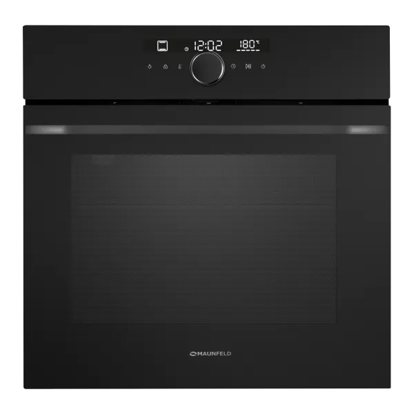 Шкаф духовой электрический MAUNFELD EOEH7613 Черное матовое стекло
