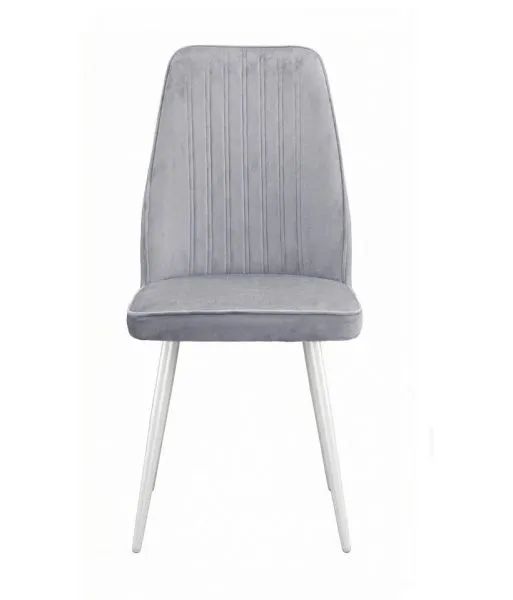 Стул DikLine 327 поворотный B22 GREY, ножки белые