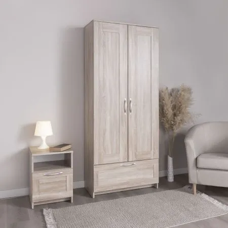 2.02.01.240.3 СИРИУС шкаф для одежды 2 двери и 1 ящик сонома RU