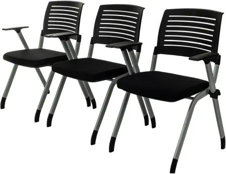 Стул Бюрократ X-Click черный на ножках металл серый