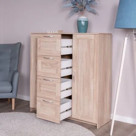 2.02.03.350.3 СИРИУС тумба 2 двери и 4 ящика 117х123 сонома RU