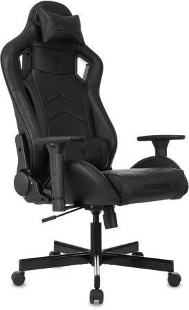 Кресло игровое Knight Gladiator черный экокожа крестов. металл